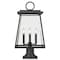 Z-Lite Broughton Outdoor Pier Mounted Fixture, 4-Light, 12.5 In.W x 24.5 In.H, Black/Clear Beveled 521PHBR-533PM-BK - alternate 4